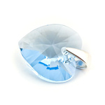 925 silver pendant with Swarovski crystals Heart 14mm Light Sapphire