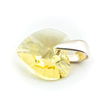 925 silver pendant with Swarovski crystals Heart 10mm Jonquil