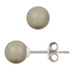 Kolczyki srebrne 925 z perłami Swarovski 8mm Platinium