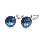 925 silver earrings with Swarovski Rivoli 8mm Montana crystals