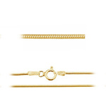 Snake adder chain 50cm 0.9mm sterling silver 925 gold plated