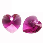 Swarovski 6228 Serce Heart 14mm Fuchsia