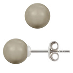 Kolczyki srebrne 925 z perłami Swarovski 10mm Platinium