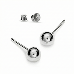 Srebrne 925 kolczyki na sztyfcie Kule Kulki 6mm