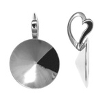 Tie 925 silver under Swarovski 1122 Rivoli 14mm stones #K41