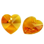 Swarovski 6228 Serce Heart 10mm Topaz