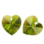 Swarovski 6228 Heart 10mm Olivine AB