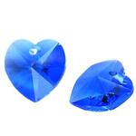 Swarovski 6228 Serce Heart 14mm Sapphire