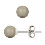 Kolczyki srebrne 925 z perłami Swarovski 6mm Platinium