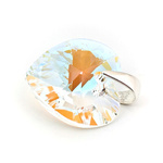 925 silver pendant with Swarovski crystals Heart 14mm Crystal Blue AB