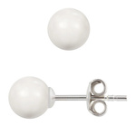 Kolczyki srebrne 925 z perłami Swarovski 8mm White / Białe Perły