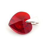 925 silver pendant with Swarovski crystals Heart 10mm Siam