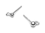 925 silver pins with 4mm ball and suspension ring #SZ3
