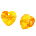 Swarovski 6228 Serce Heart 14mm Sunflower