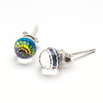 Silver Earrings 925 Swarovski Balls 6mm VM