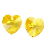 Swarovski 6228 Serce Heart 10mm Light Topaz