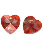 Swarovski 6228 Serce Heart 18mm Red Magma