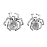 925 silver pins - Spider base for Swarovski pearls 5817 6mm #EL-005