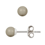 Kolczyki srebrne 925 z perłami Swarovski 4mm Platinium