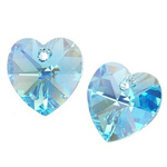 Swarovski 6228 Serce Heart 10mm Aquamarine AB