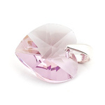 925 silver pendant with Swarovski crystals Heart 14mm Light Amethyst
