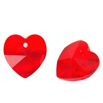 Swarovski 6228 Serce Heart 10mm Light Siam