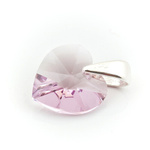 925 silver pendant with Swarovski crystals Heart 10mm Light Amethyst