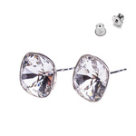 925 Silver Earrings with Swarovski Square 10mm Crystal