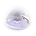 925 silver pendant with Swarovski crystals Heart 14mm Violet