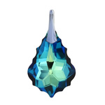 Wisiorek srebrny 925 z kryształami Swarovski Baroque 22mm Bermuda Blue