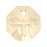 Lumina Crystals - 6401 14mm Octagon Pendant Golden Shadow