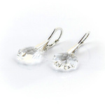 925 silver earrings with Swarovski Octagon 14mm Crystal