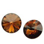 Swarovski - 1122 Rivoli 12mm Smoked Topaz F