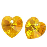 Swarovski 6228 Heart Heart 10mm Light Topaz AB