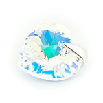 925 silver pendant with Swarovski crystals Heart 10mm Crystal AB