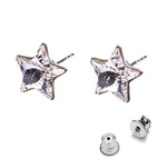 Silver 925 earrings with Swarovski crystals Stars 10mm Crystal