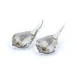 Silver Earrings 925 Swarovski Baroque 22mm Silver Shade