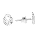 Sterling silver 925 celebratory ladybug earrings