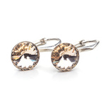 925 Silver Earrings with Swarovski Rivoli 8mm Silk Crystals