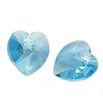 Swarovski 6228 Serce Heart 10mm Aquamarine