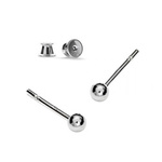 Sterling Silver Earrings 925 Spheres Balls 3mm
