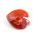 Wisiorek srebrny 925 z kryształami Swarovski Serce 14mm Red Magma