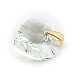 Sterling silver 925 gold plated pendant with Swarovski crystals Heart 14mm Crystal