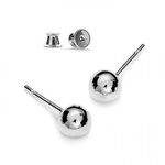 Sterling silver 925 earrings Spheres 6mm balls