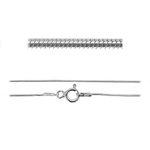 Łańcuszek żmijka snake 50cm 0,7mm srebrny 925