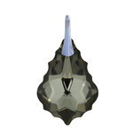 925 silver pendant with Swarovski Baroque 22mm Silver Night crystals
