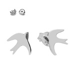 Sterling silver 925 celebratory swift swallow earrings