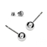 Sterling Silver Earrings 925 Balls Balls 5mm