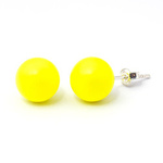 925 Silver Earrings with Swarovski Elements 10mm Neon Yellow Pearls