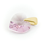 Sterling silver 925 gold plated pendant with Swarovski crystals Heart 10mm Light Amethyst